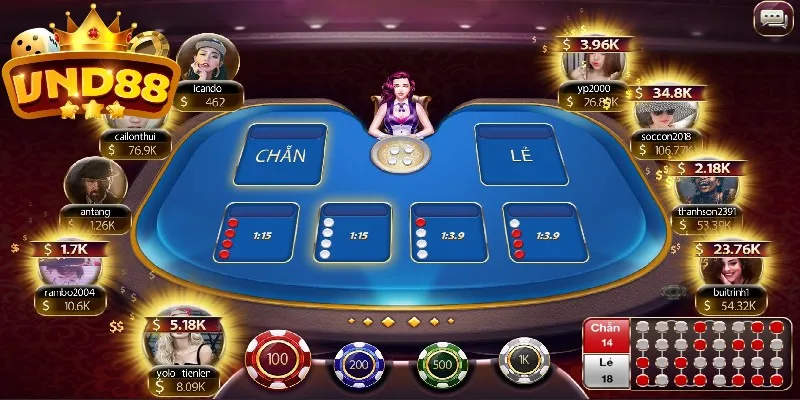 Giao diện trực quan khi tham gia game