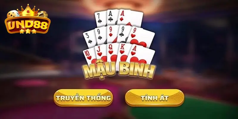 Mậu binh đổi thưởng VND 88 xếp bài trên tay thành 3 chi 